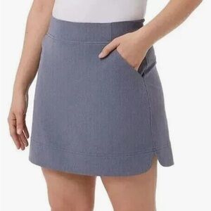 32 Degrees Cool Women's Gray Mid Rise Stretch Comfort Pull On Skort - Size Small